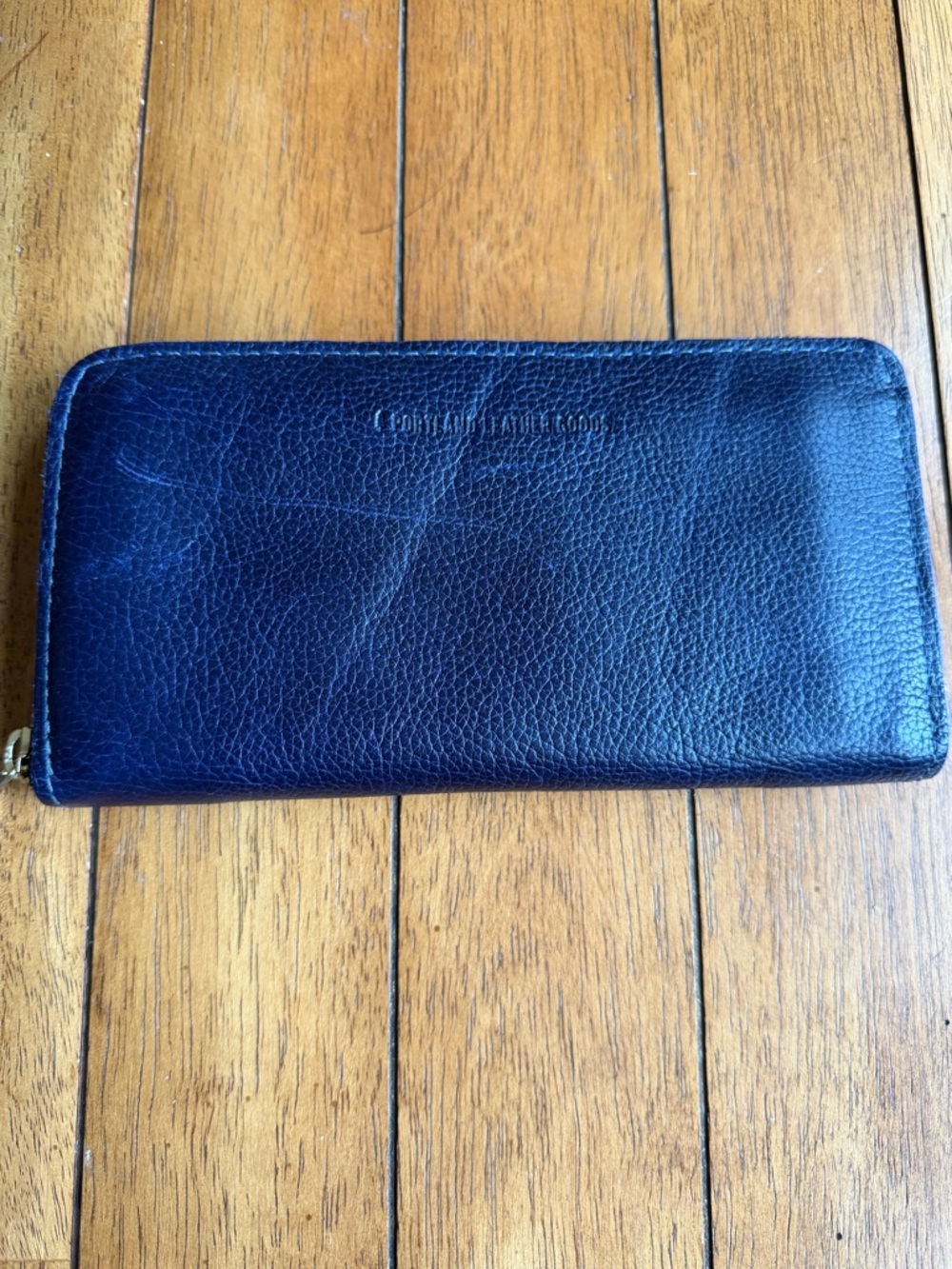 PLG AP accordian zip wallet in cobalt